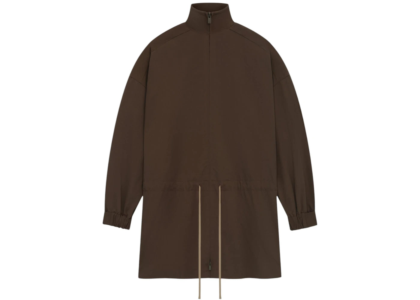 Fear of God Essentials Military Nylon Mockneck Anorak Brown - vue secondaire A