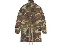 Fear of God Essentials Military Nylon Mockneck Anorak Woodland Camo - authentic Fear of God product