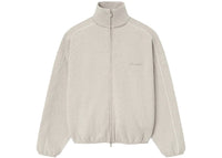 Fear of God Essentials Modern Fleece Piping Track Jacket Heather Stone/Cloud White