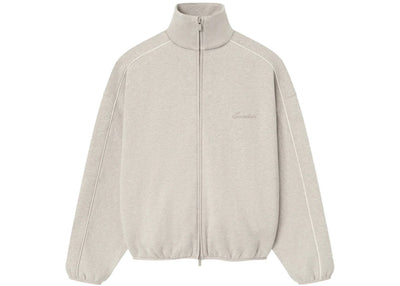 Fear of God Essentials Modern Fleece Piping Track Jacket Heather Stone/Cloud White