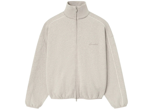 Fear of God Essentials Modern Fleece Piping Track Jacket Heather Stone/Cloud White