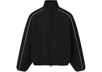Fear of God Essentials Modern Piping Track Jacket Jet Black/Cloud White