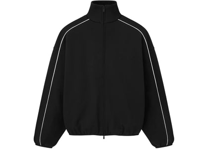 Fear of God Essentials Modern Piping Track Jacket Jet Black/Cloud White - authentic Fear of God apparel