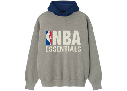 Fear of God Essentials NBA Sport Hoodie Concrete Heather/Estate Blue - apparel view 2