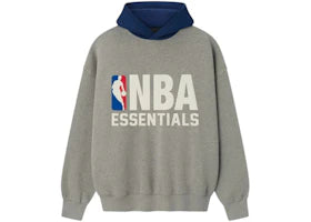 Fear of God Essentials NBA Sport Hoodie Concrete Heather/Estate Blue
