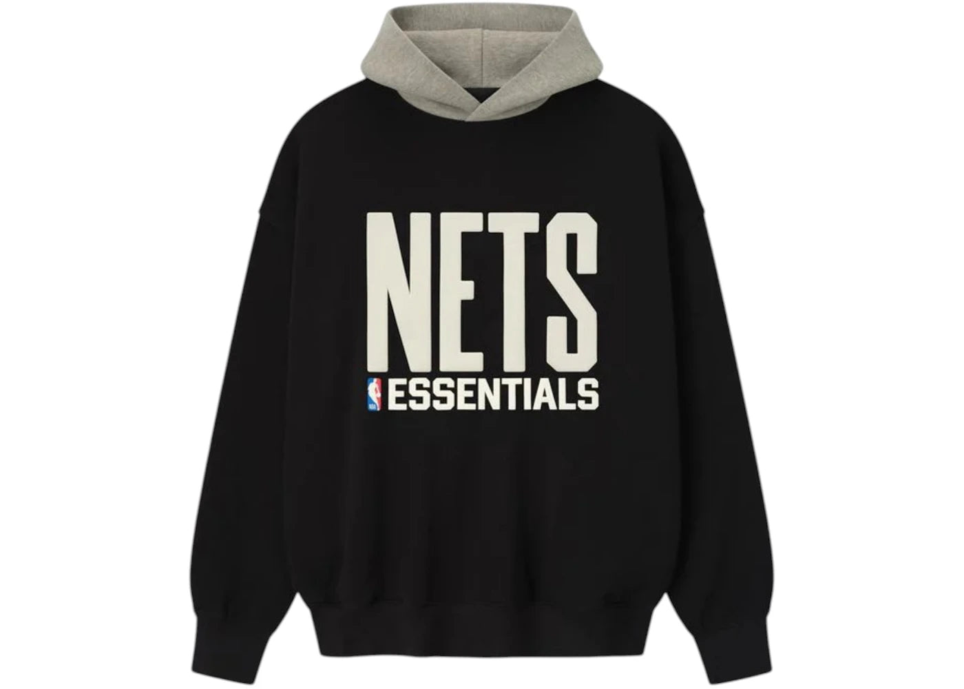 Fear of God Essentials Nets Sport Hoodie Black/Warm Heather - vue 360