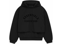 Fear of God Essentials Nylon Fleece Hooded Sweater Jet Black/Jet Black