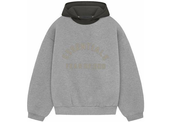 Fear of God Essentials Nylon Fleece Hoodie Dark Heather Oatmeal/Ink sneakers - authentic Fear of God shoes