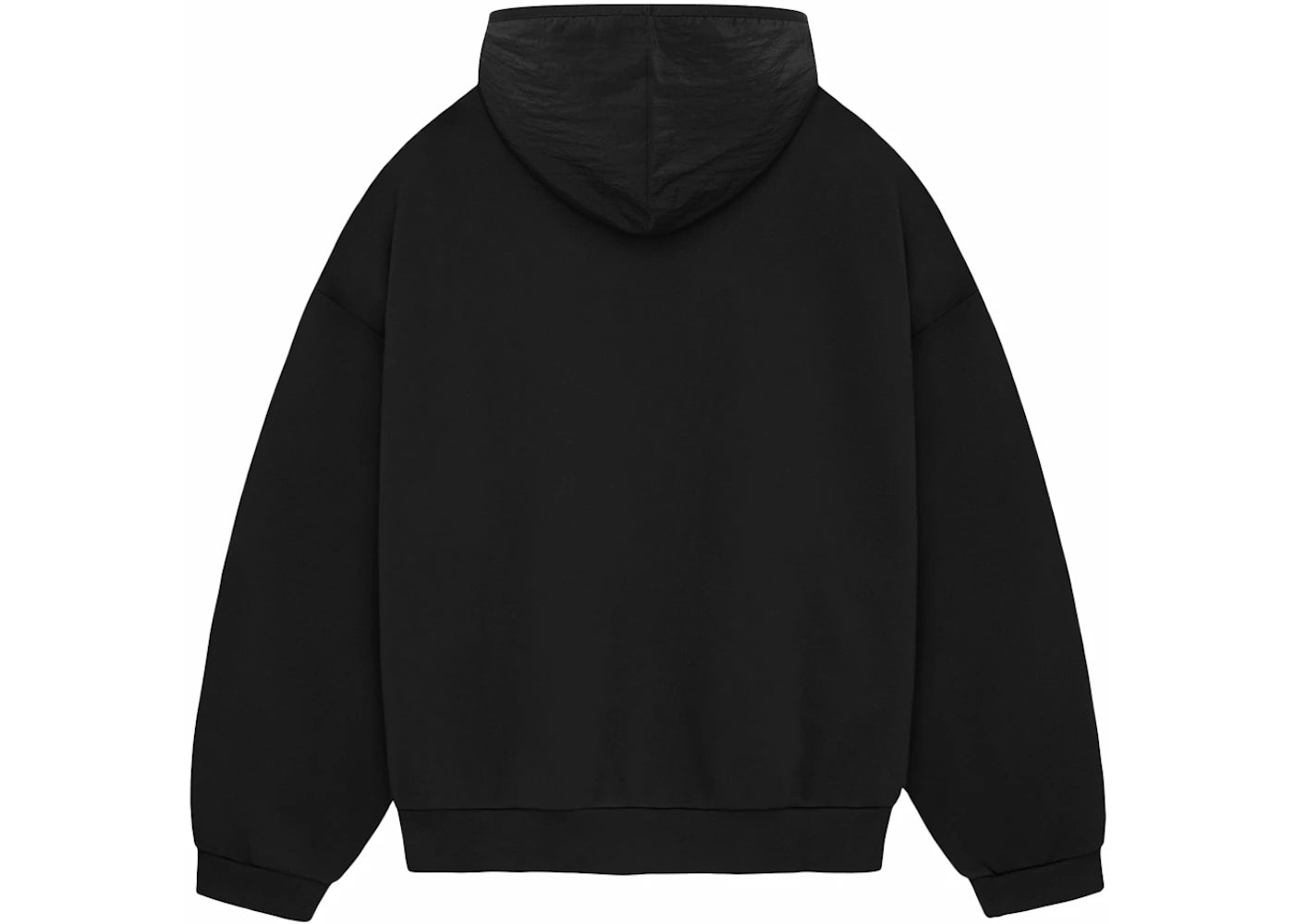 Fear of God Essentials Nylon-Fleece-Hoodie, Tiefschwarz/Tiefschwarz