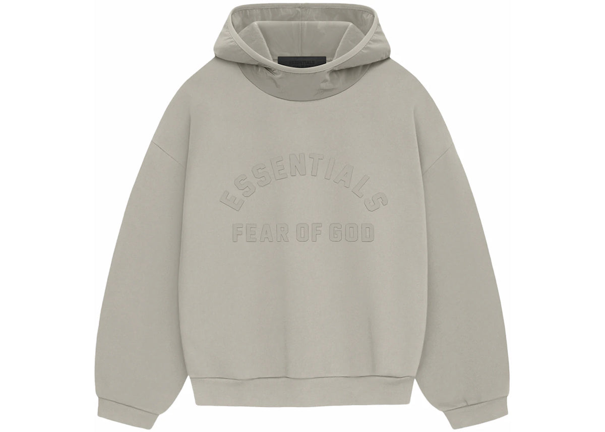 Fear of God Essentials Nylon Fleece Hoodie Seal/Seal - vue 360