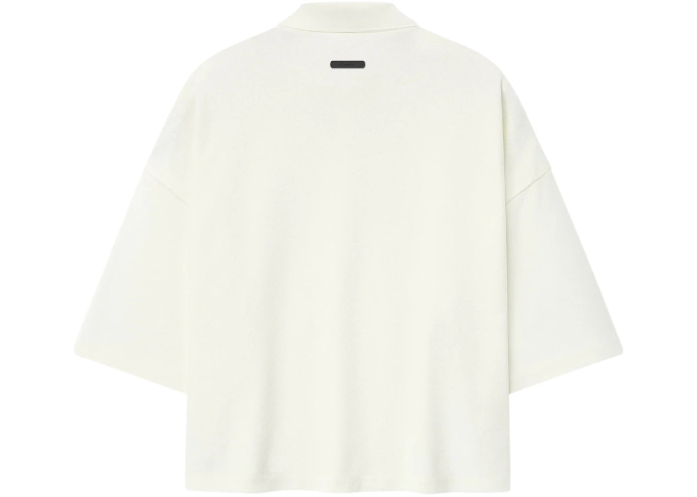 Fear of God Essentials Pique Signature 90's Cropped Polo Ivory - vue secondaire B