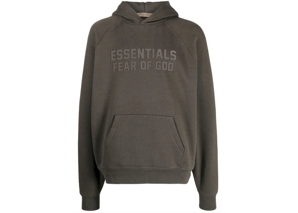 Fear of God Essentials Raglan Hoodie Gray Off Black sneakers - authentic Fear of God shoes