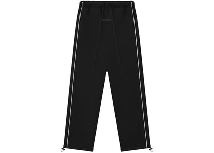 Fear of God Essentials Relaxed Fleece Piping Sweatpant Jet Black/Cloud White - authentic Fear of God product