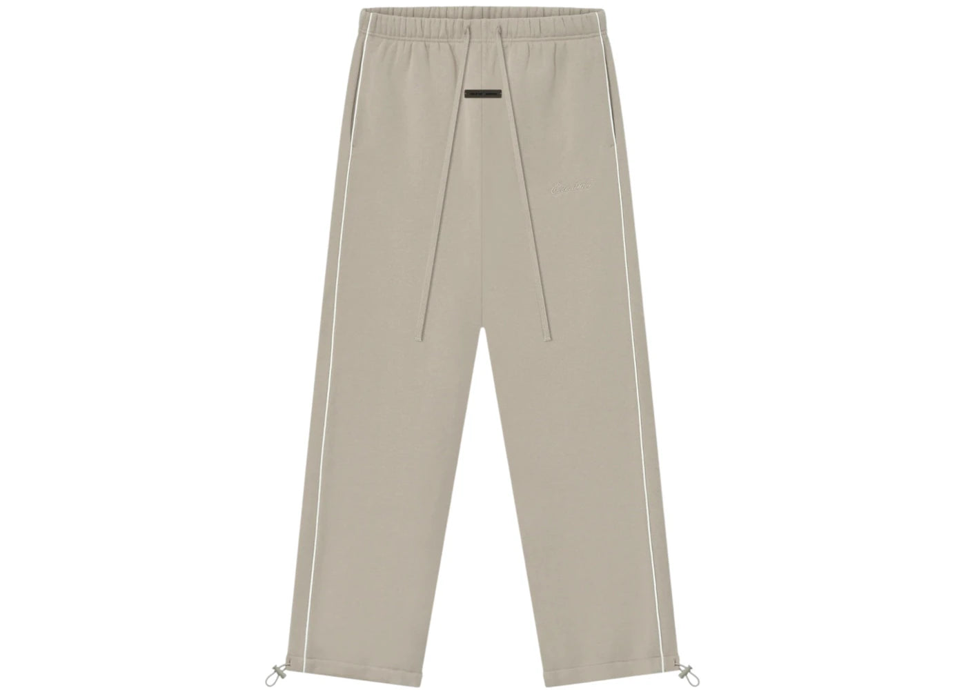 Fear of God Essentials Relaxed Fleece Piping Sweatpant Timber/Cloud White - vue 360