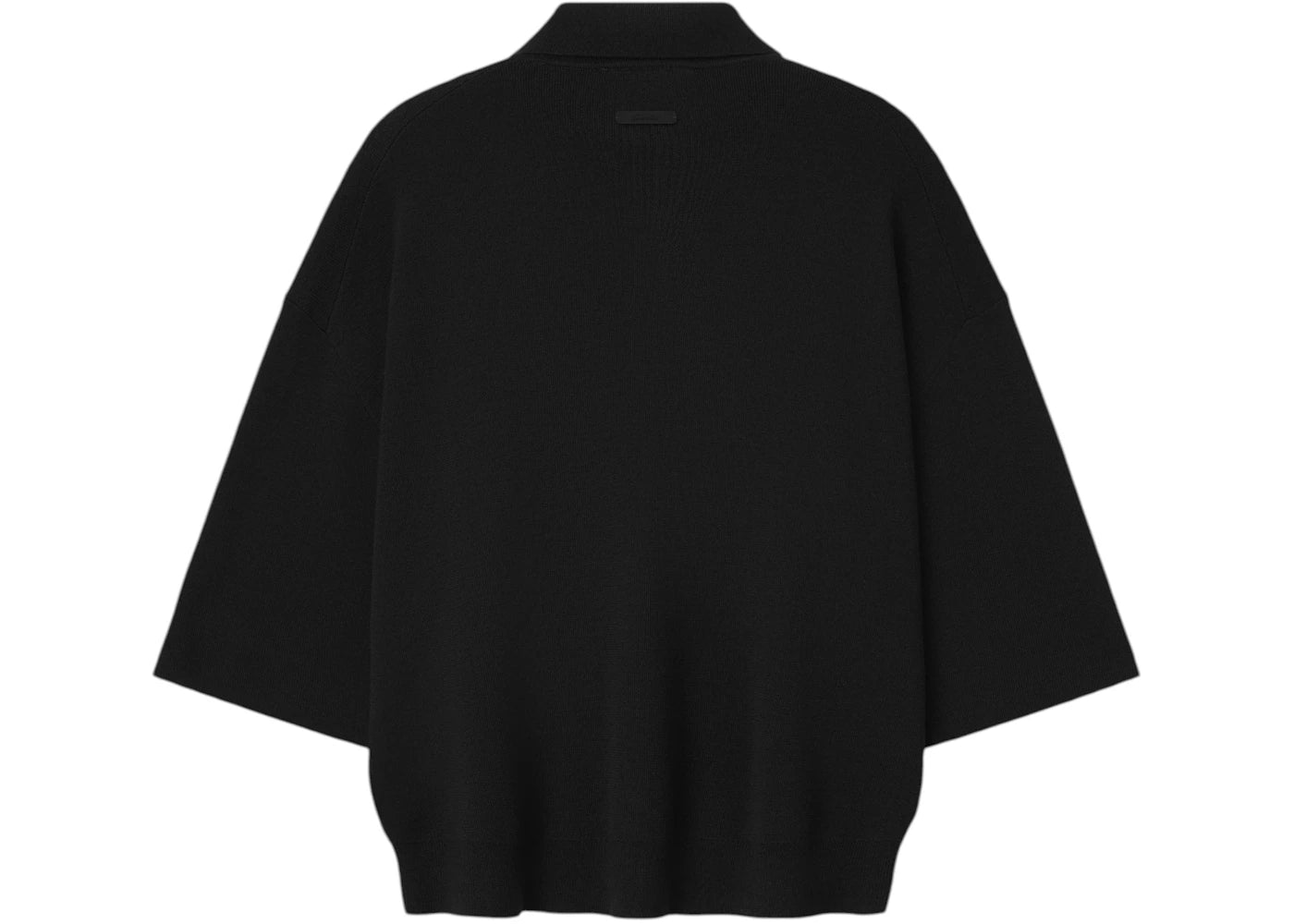 Fear of God Essentials Signature 3/4 Sleeve 90's Knit Polo Vintage Black - vue secondaire B