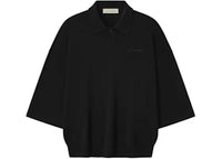 Fear of God Essentials Signature 3/4 Sleeve 90's Knit Polo Vintage Black