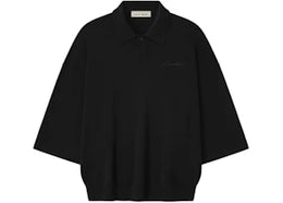 Fear of God Essentials Signature 3/4 Sleeve 90's Knit Polo Vintage Black - authentic Fear of God product