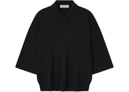 Fear of God Essentials Signature 3/4 Sleeve 90's Knit Polo Vintage Black - product view 2