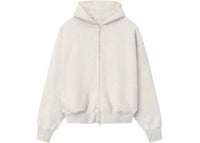 Fear of God Essentials Signature Classic Full Zip Hoodie Oatmeal Heather/Light Heather