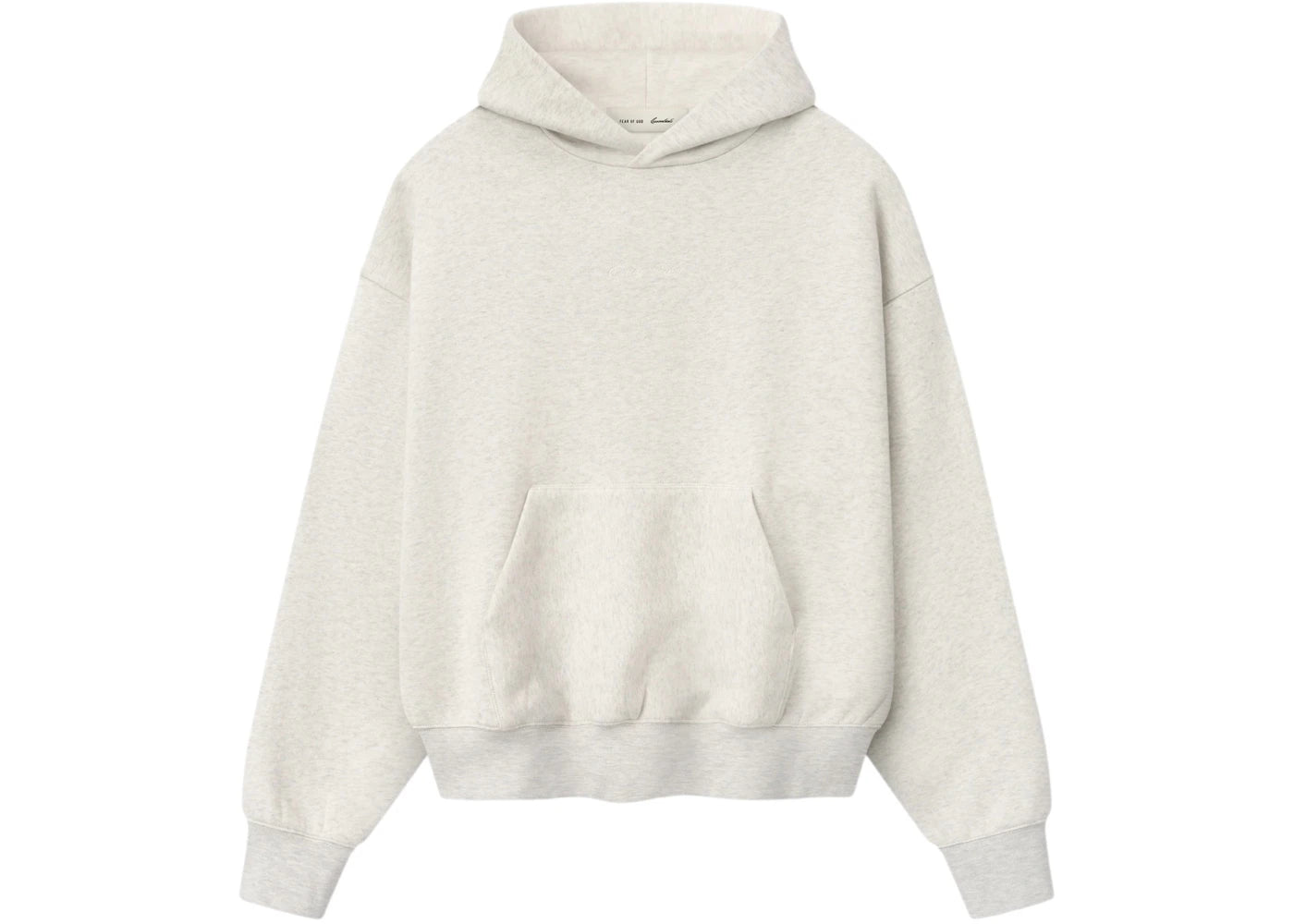 Fear of God Essentials Signature Classic Hoodie Oatmeal Heather/Light Heather - vue secondaire A
