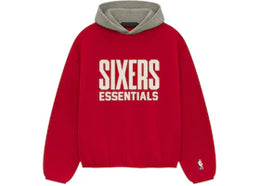 Fear of God Essentials Sixers Hoodie Red - authentic Fear of God apparel