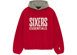 Fear of God Essentials Sixers Hoodie Red - apparel view 2