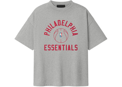 Fear of God Essentials Sixers x Barkley Hendricks 90s Tee Concrete Heather - authentic Fear of God product