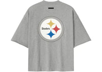 Fear of God Essentials Steelers 90s 3/4 Sleeve Football Tee Concrete Heather