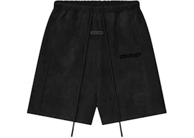 Fear of God Essentials Suede Fleece Relaxed Short Vintage Black - vue 360
