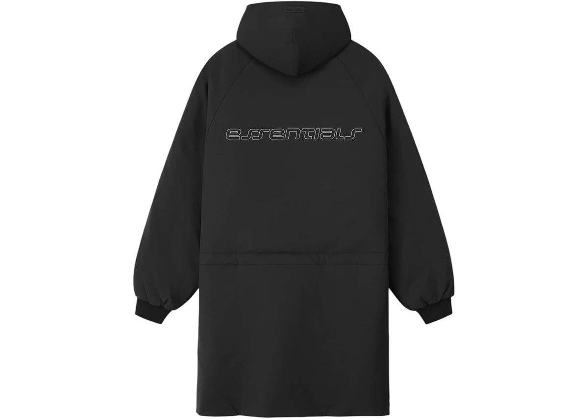 Fear of God Essentials Tech Nylon Hooded Parka Vintage Black - vue secondaire B