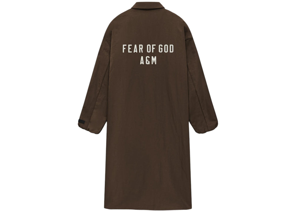 Fear of God Essentials Textured Nylon Trench Brown - vue secondaire A