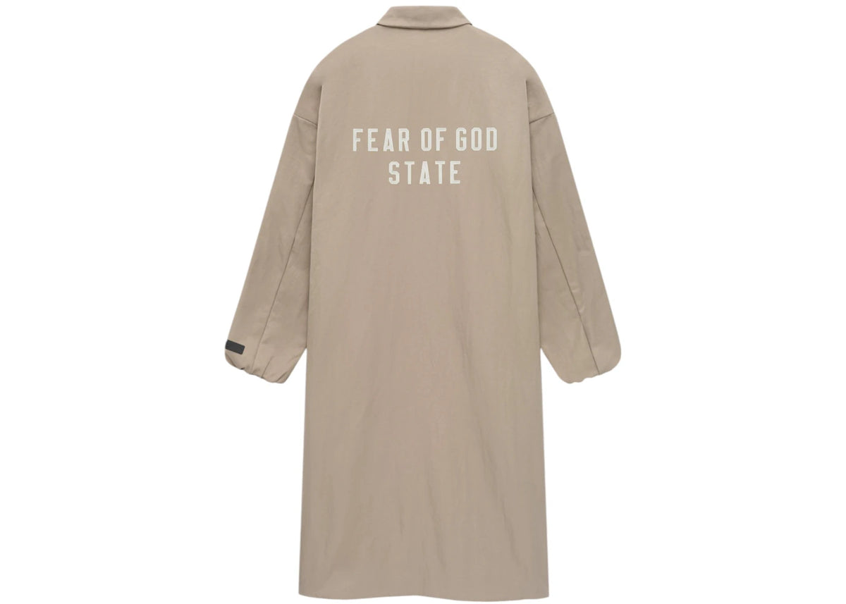 Fear of God Essentials Textured Nylon Trench Desert Sand - vue secondaire A