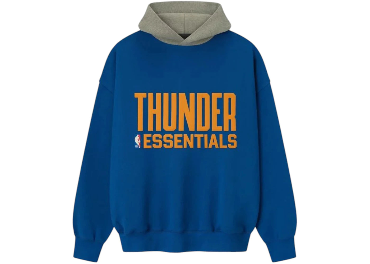 Fear of God Essentials Thunder Sport Hoodie Blue/Concrete Heather - vue secondaire A