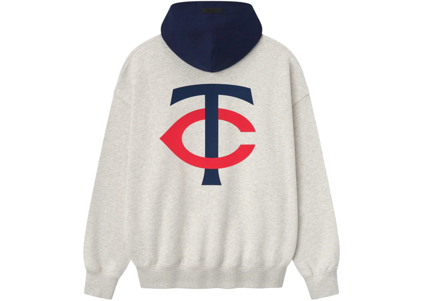 Fear of God Essentials Twins Sport Hoodie Oatmeal Heather/Midnight Navy - vue secondaire B