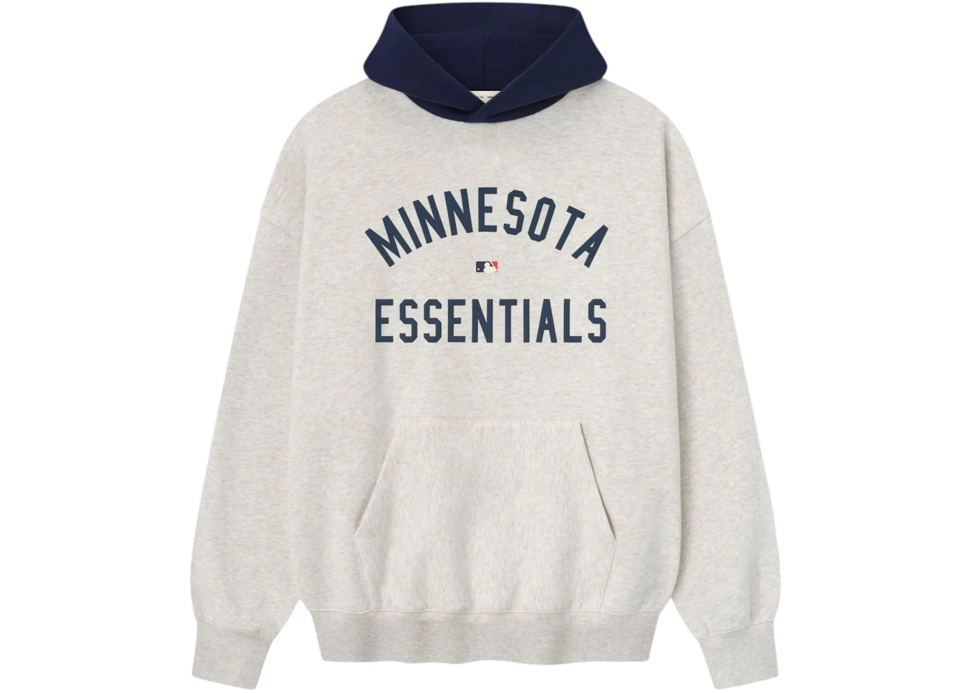Fear of God Essentials Twins Sport Hoodie Oatmeal Heather/Midnight Navy - vue secondaire A