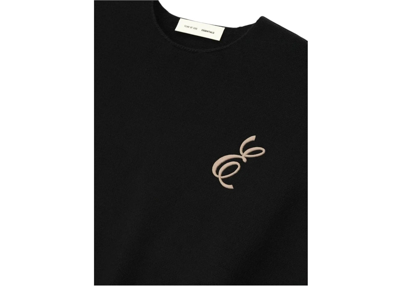 Fear of God Essentials Waffle Crewneck Sweater Vintage Black - vue secondaire B