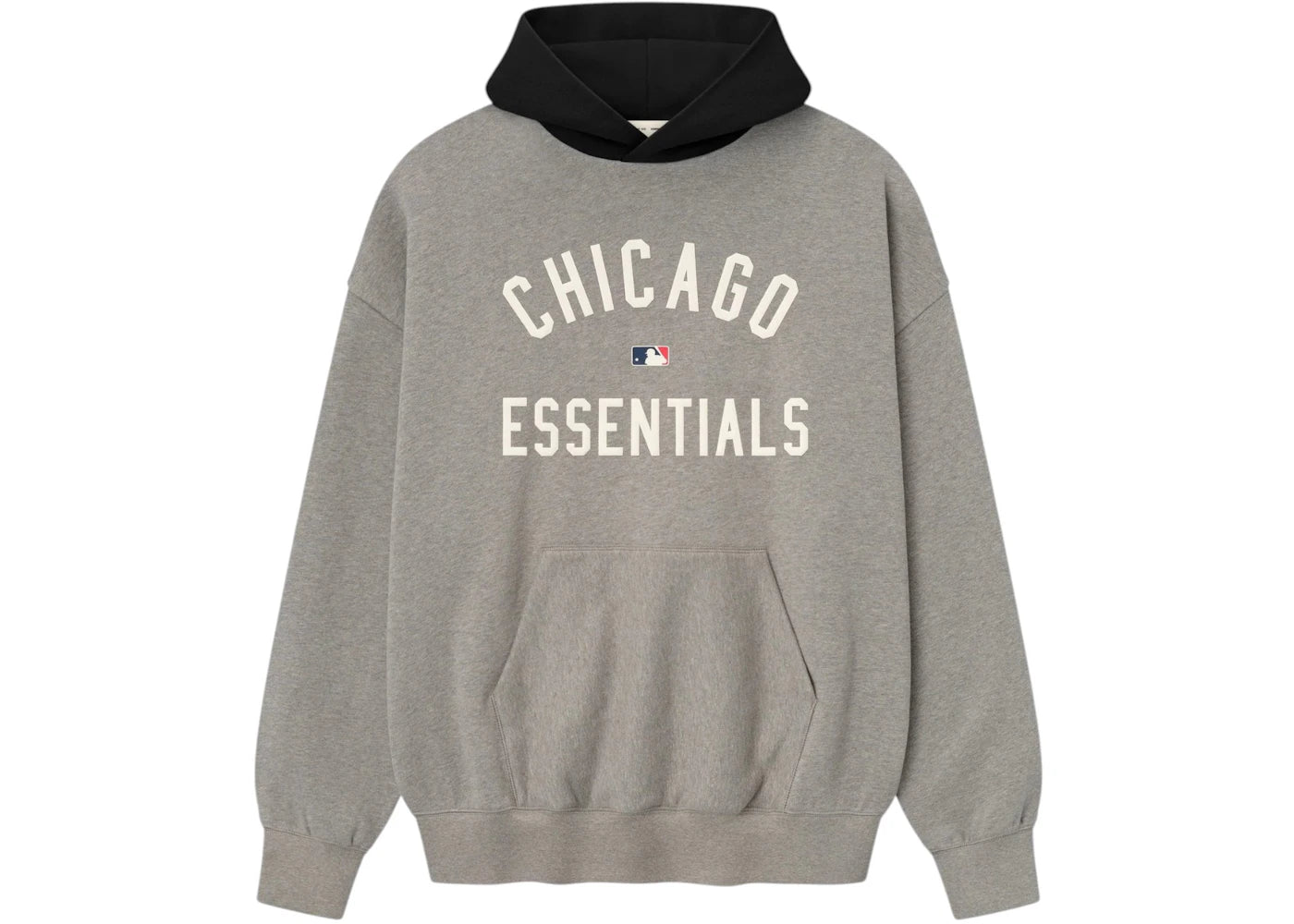 Fear of God Essentials White Sox Sport Hoodie Concrete Heather/Black - vue secondaire A