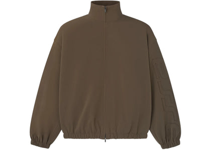 Fear of God Essentials Womens Active Trace Full Zip Track Jacket Brown - apparel view 2