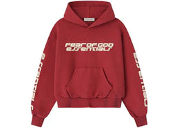 Fear of God Essentials Women's Classic Hoodie Crimson - authentic Fear of God apparel