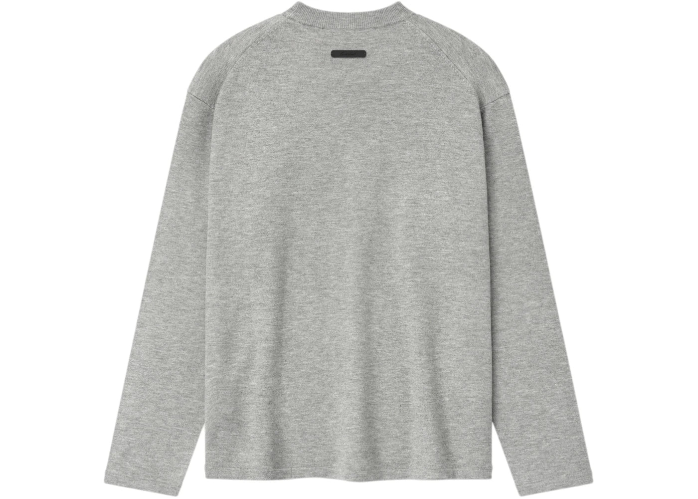 Fear of God Essentials Womens Classic Knit Long Sleeve Tee Concrete Heather - vue secondaire B