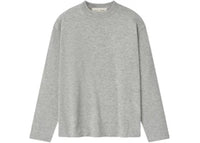 Fear of God Essentials Womens Classic Knit Long Sleeve Tee Concrete Heather