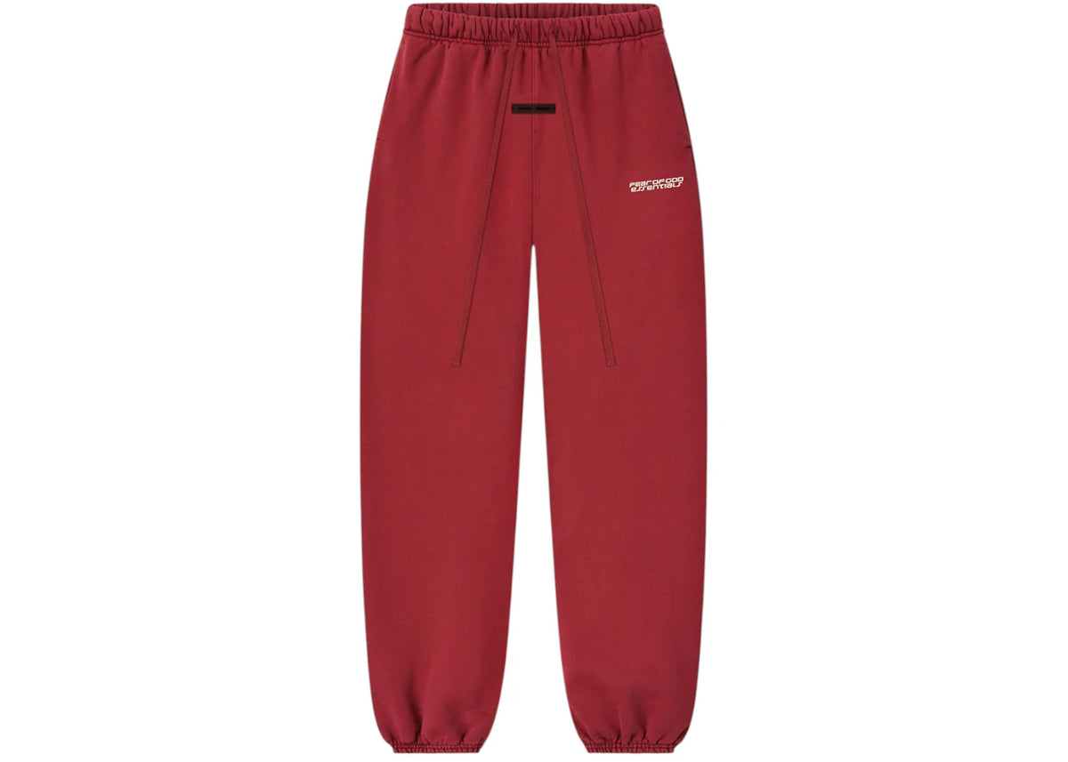 Fear of God Essentials Women's Classic Sweatpant Crimson - vue 360