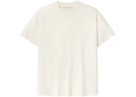 Fear of God Essentials Womens Embroidered Classic Fit Tee Ivory - vue 360