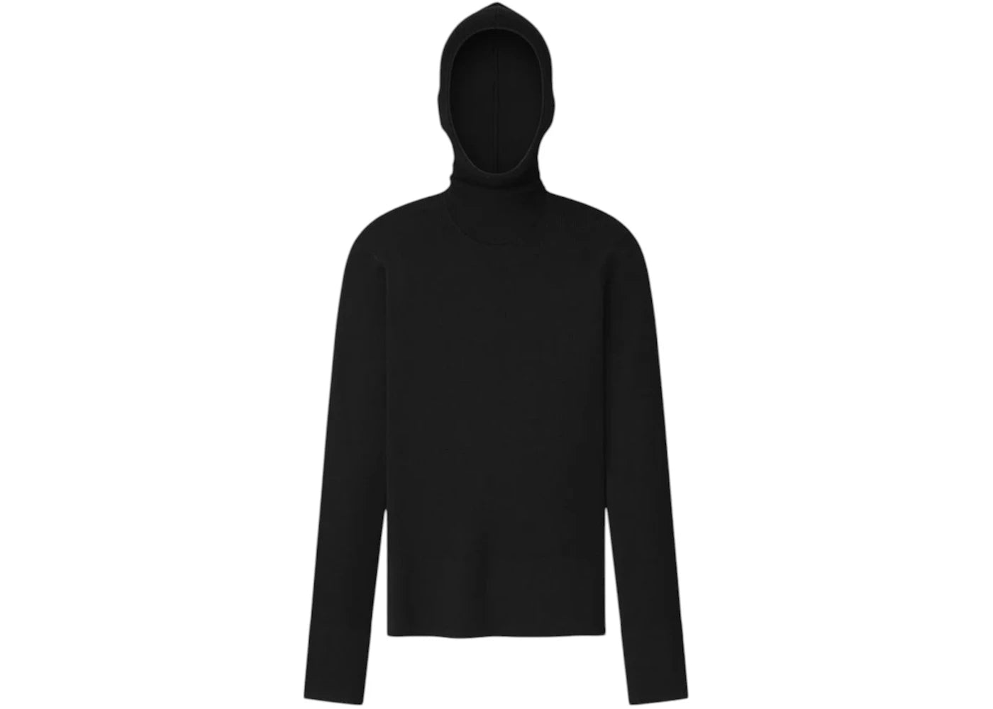 Fear of God Essentials Women's Long Sleeve Hooded Rib Top Vintage Black - vue secondaire A