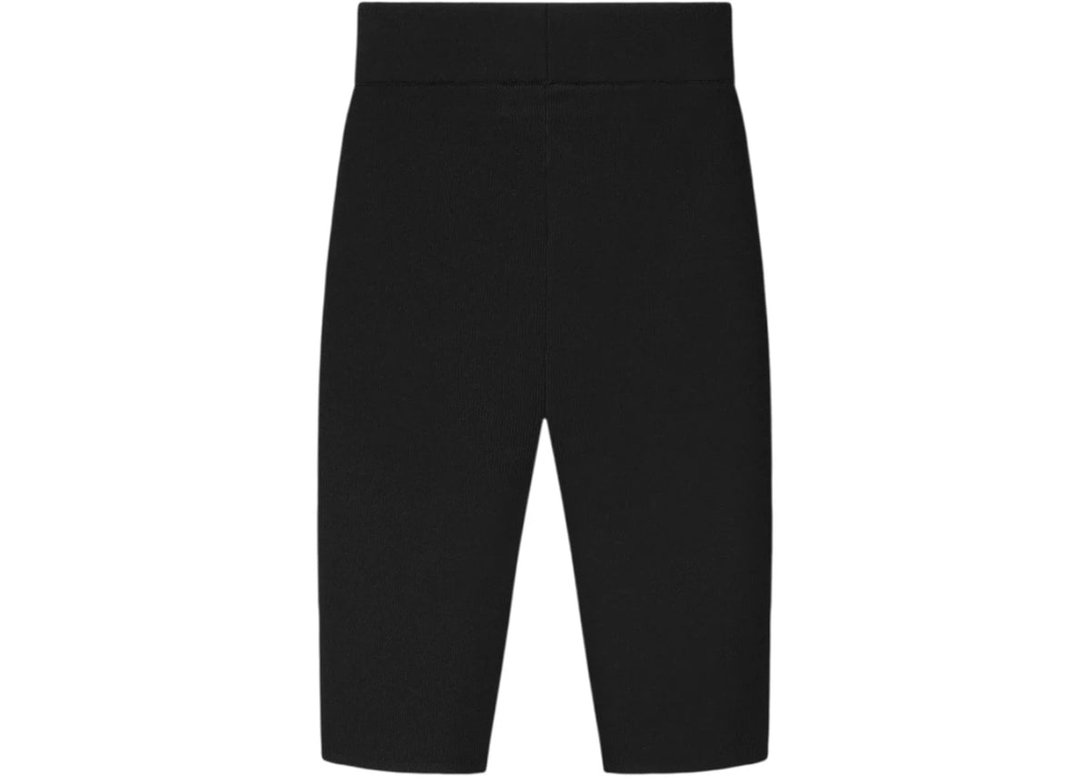 Fear of God Essentials Womens Rib Knit Biker Short Jet Black - vue secondaire B