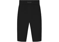 Fear of God Essentials Womens Rib Knit Biker Short Jet Black