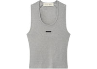 Fear of God Essentials Womens Rib Knit Fitted Tank Concrete Heather
