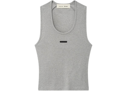 Fear of God Essentials Womens Rib Knit Fitted Tank Concrete Heather - product view 2