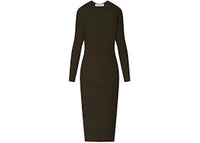 Fear of God Essentials Womens Rib Long Sleeve Dress Brown