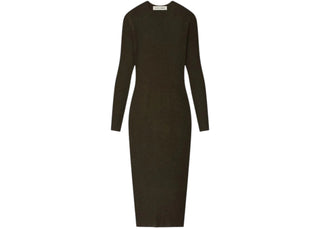 Fear of God Essentials Womens Rib Long Sleeve Dress Brown - product view 2